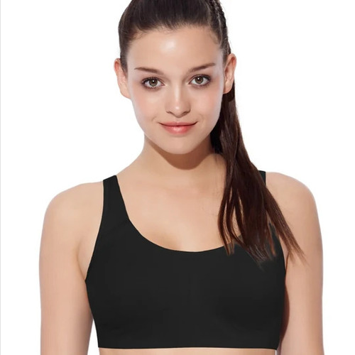 Enamor Women Non Padded Sports Bra (Black) SB06