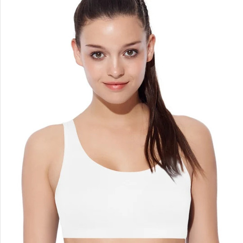 Enamor Women Non Padded Sports Bra (White) SB06
