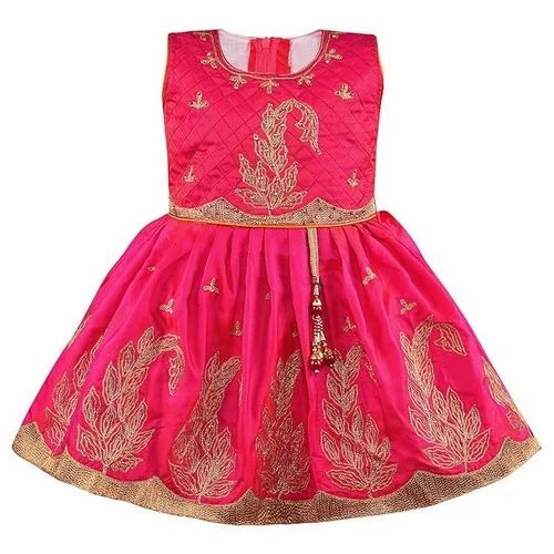Extra Soft Kids Girl Pink Ethnic Wear