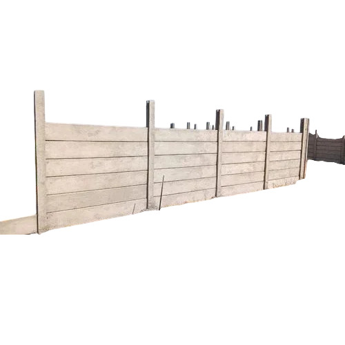 Grey Plain Modular Build Cement Rcc Readymade Compound Wall