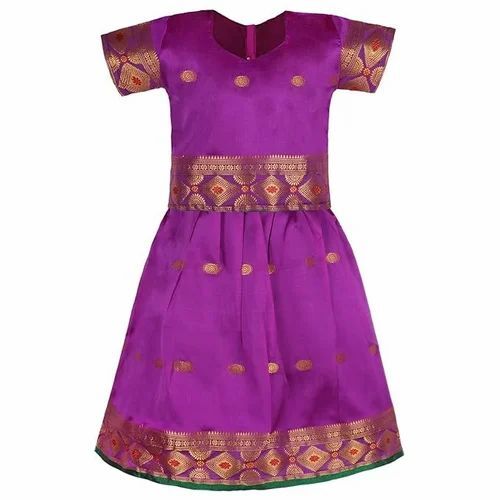 Kids Girl Purple Ethnic Wear