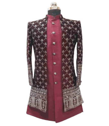 Maroon Mens Sherwani