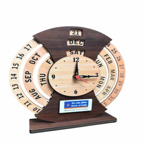 Mdf Calendar With Clock