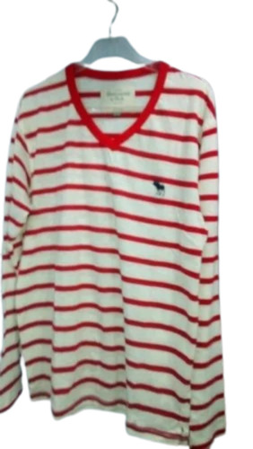 Mens Striped Full Sleeves T-Shirt
