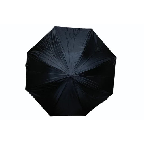 Plain Black Polyester Umbrella