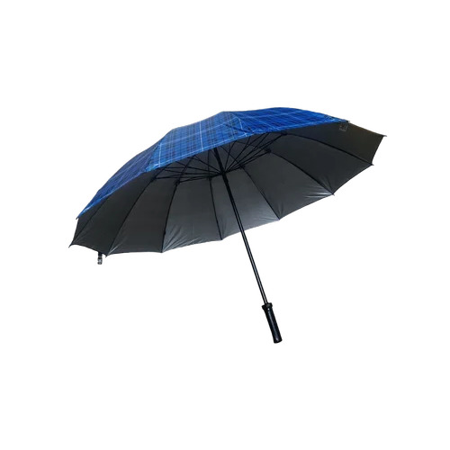 Check Navy Blue Golf Polyester Umbrella