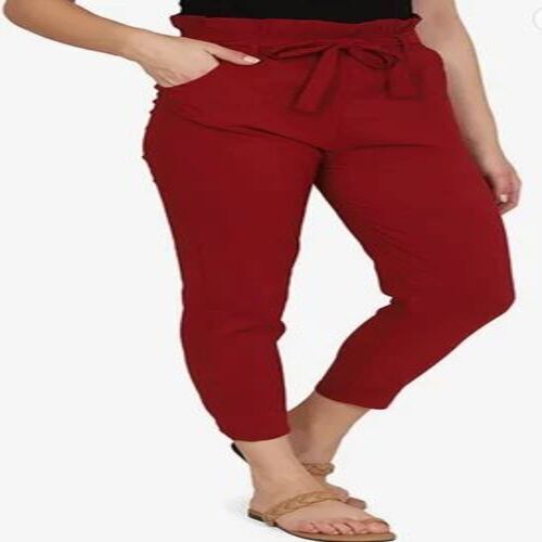 Ladies Red Jogger Pant