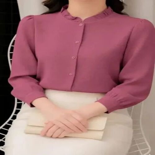 Stylish Pink Casual Ladies Shirt