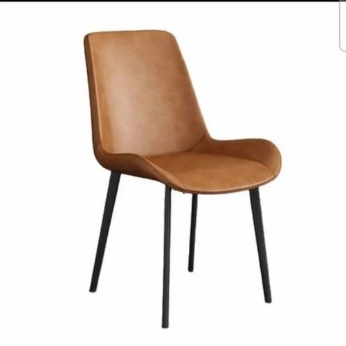 Tan Colour Pu Leather Cover Chair 