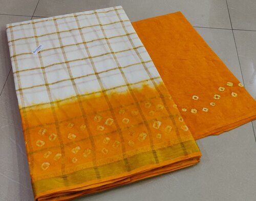 Yellow Bandhani Sarees