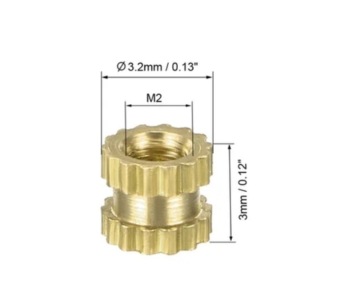 4 Mm M2 Threaded Brass Insert
