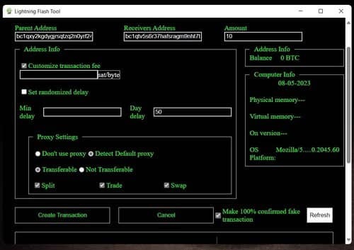 bitcoin flasher software