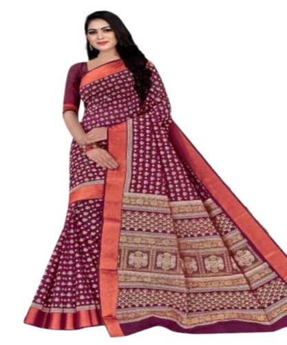 Designer Printed Cotton Saree