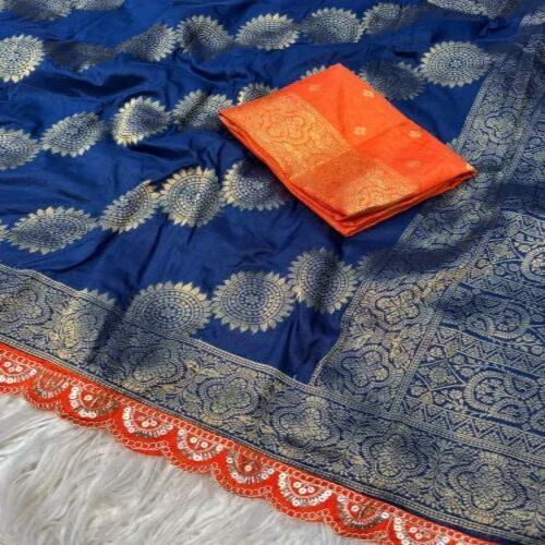 Embroidered Dola Silk Saree