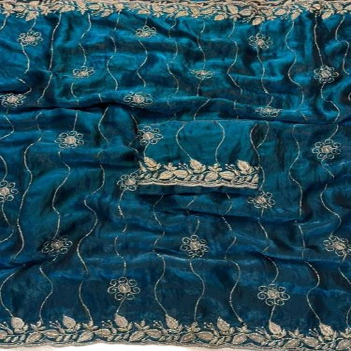 Fancy Blue Silk Saree