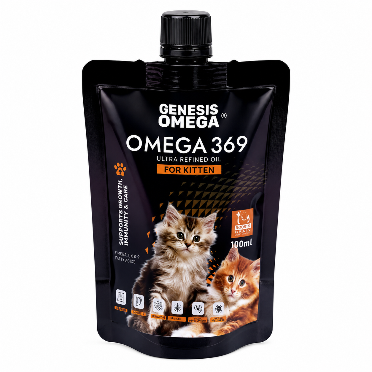 Fish Oil Omega 369 For Kitten 100 M L(Chicken Flavour) For Kitten - Shelf Life: 2 Years