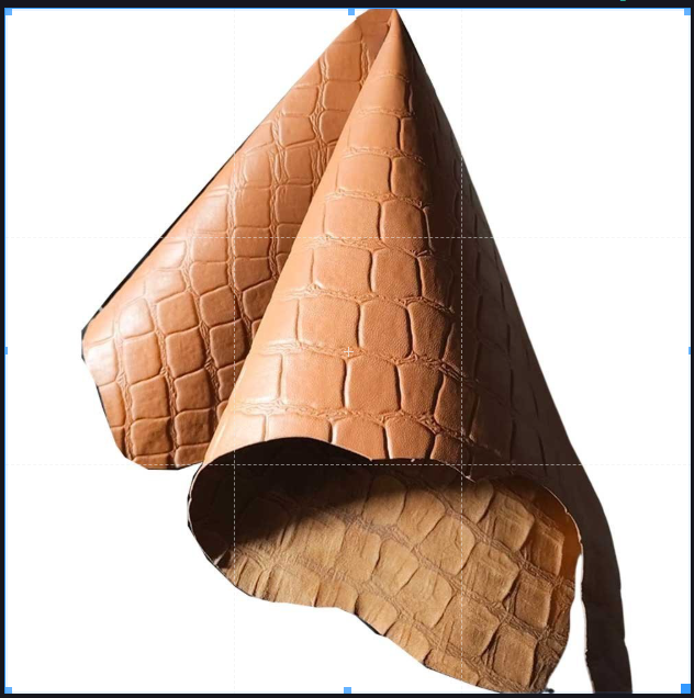 Genuine Brown Croco Leather - Leather Type: Goat