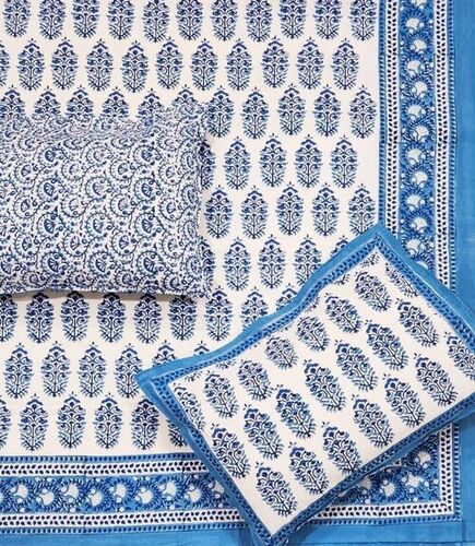 Jaipuri Hand Block Printed Bed Sheet