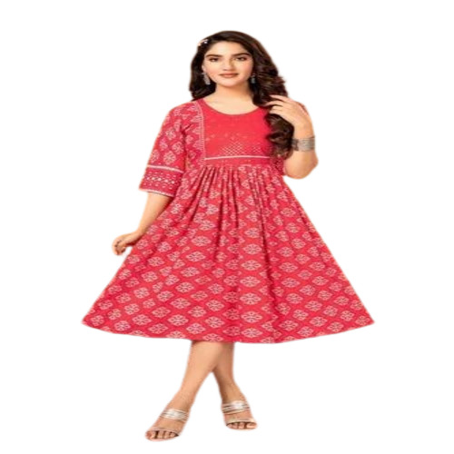 Pink Cotton Kurtis
