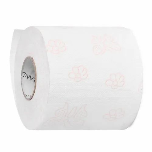 Pink Embossed Toilet Roll