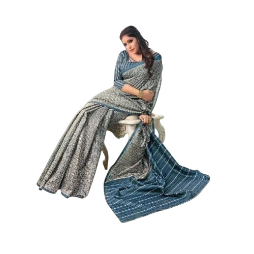 Unstitched Bhagalpur Digital Printed Saree
