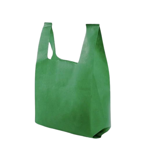 W Cut Green Non Woven Bag