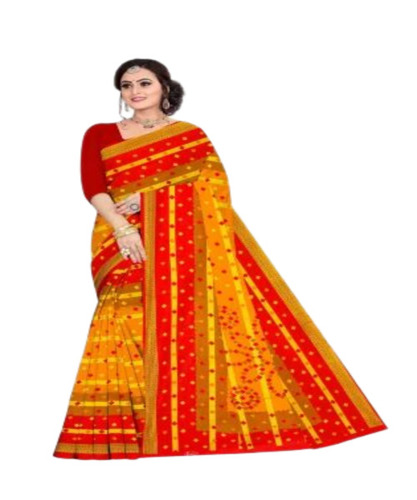 Yellow Cotton Saree