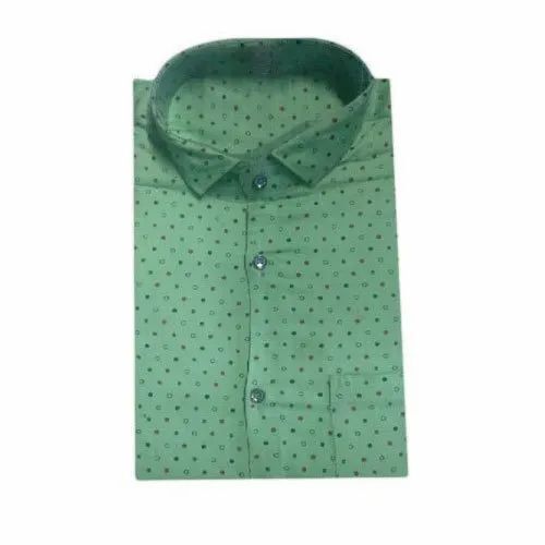 Green Polka Dot Printed Shirts