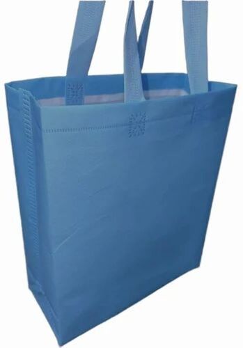 Loop Handle Blue Non Woven Plain Bag