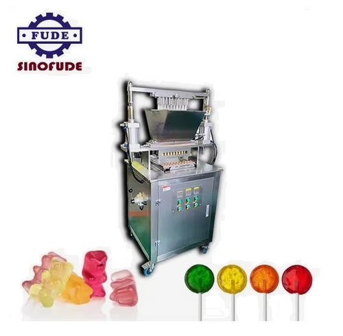 Small Table Top Vitamin Gummy Depositor Lollipop Hard Candy Making Machine