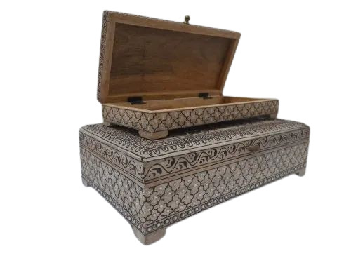 Flower Design Printed Wooden Jewelery Box