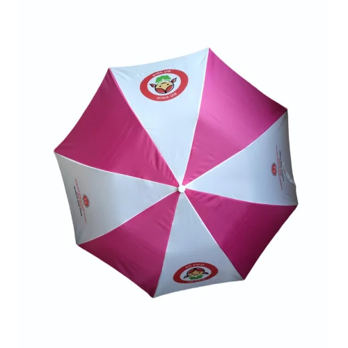 Pink Manual 2 Fold Promotional Umbrella