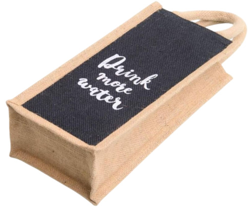 Printed Jute One Bottle Bag