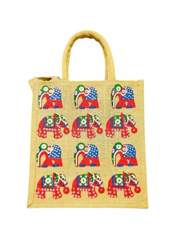 Printed Jute Shopping Bag