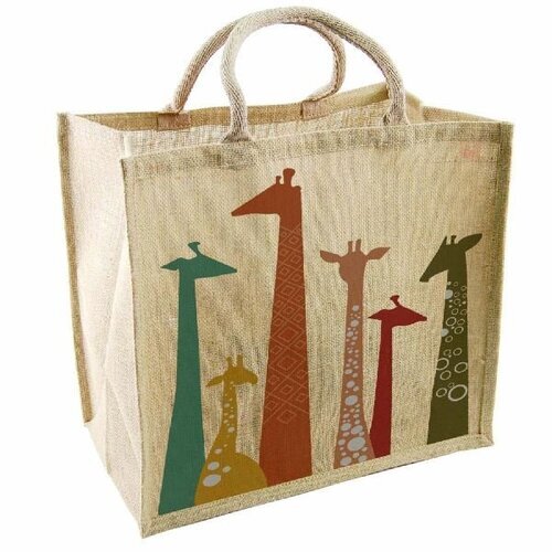 Rectangular Jute Shopping Bags - Durable Jute, Customized Size, Multiple Colors | Eco Friendly, Printed Pattern, Hand Length Handle