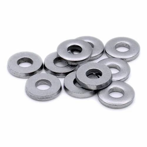 Round Plain Steel Washer - Color: Silver