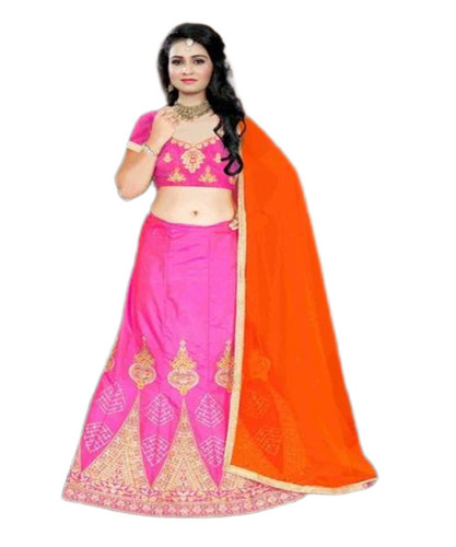 Silk Pink Bridal Lehenga