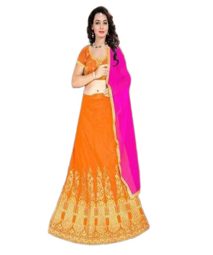 Silk Yellow Wedding Lehenga