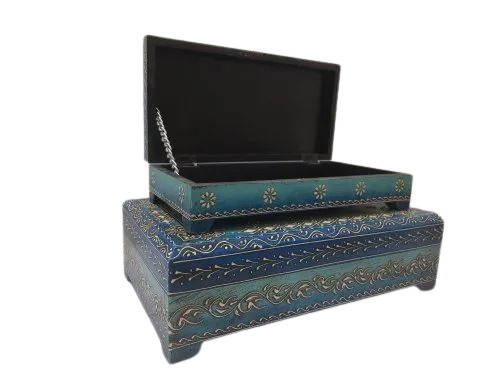 Skyblue Wooden Jewelery Box Set
