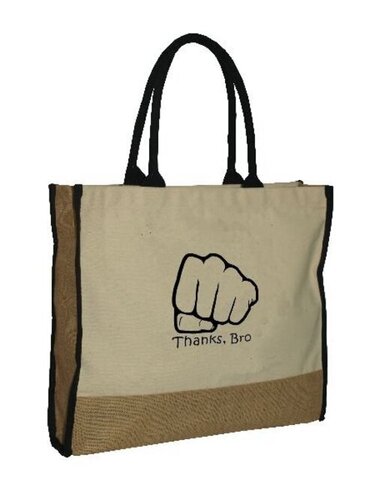 Square Shape Jute Shopping Bags - Color: Multiple