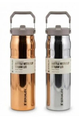 Stainless Steel Aero Light Flip Straw Water Bottle