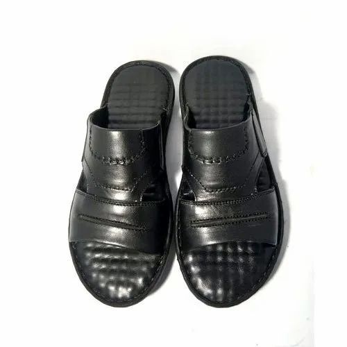 Mens Black Casual Wear Slipper