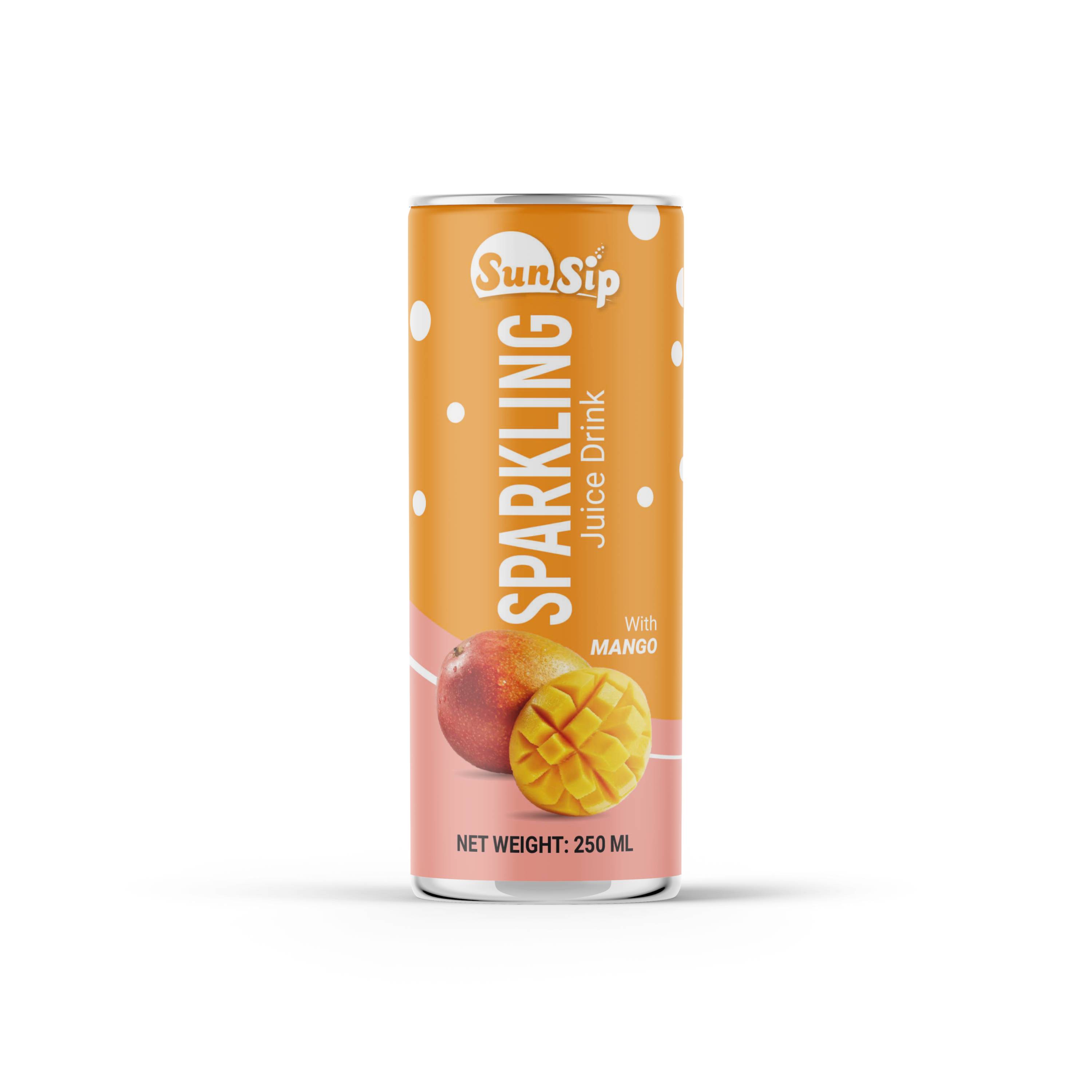Sunsip Mango Sparkling Juice Drink 250Ml - Packaging: Can (Tinned)