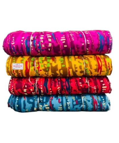 Multicolor Rayon Fabric