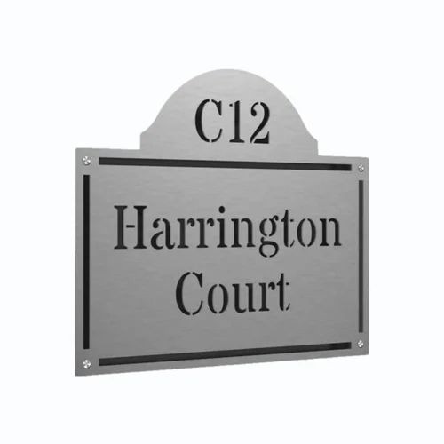 Wall Mounted Stainless Steel Nameplate