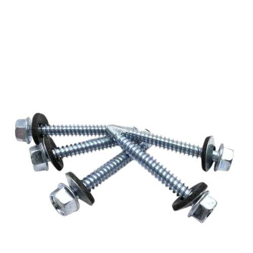 4.8X 25 Mm Hex Head Self Drilling Screw - Color: Silver