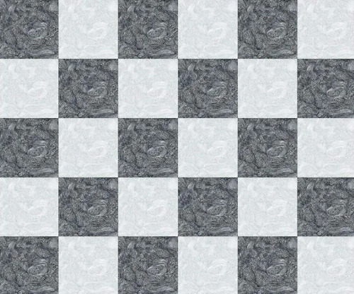 Black & White Ceramic Digital Marble Parking Tiles - Color: Multi Color