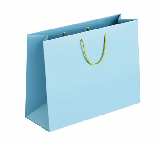 Blue Color Paper Shopping Bags