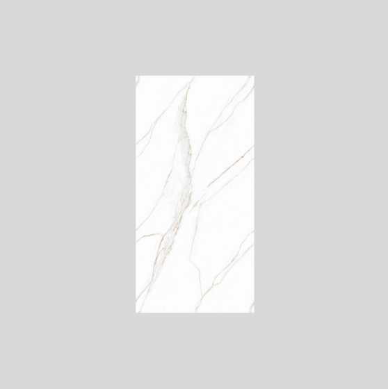 Calacatta Gold Glazed Vitrified Floor Tile - Color: White