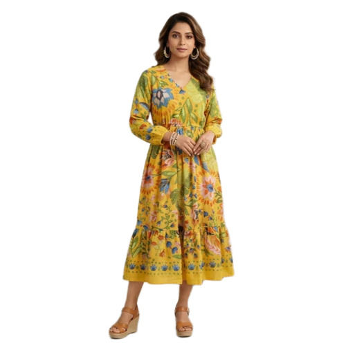 Ladies Printed One Piece Dress